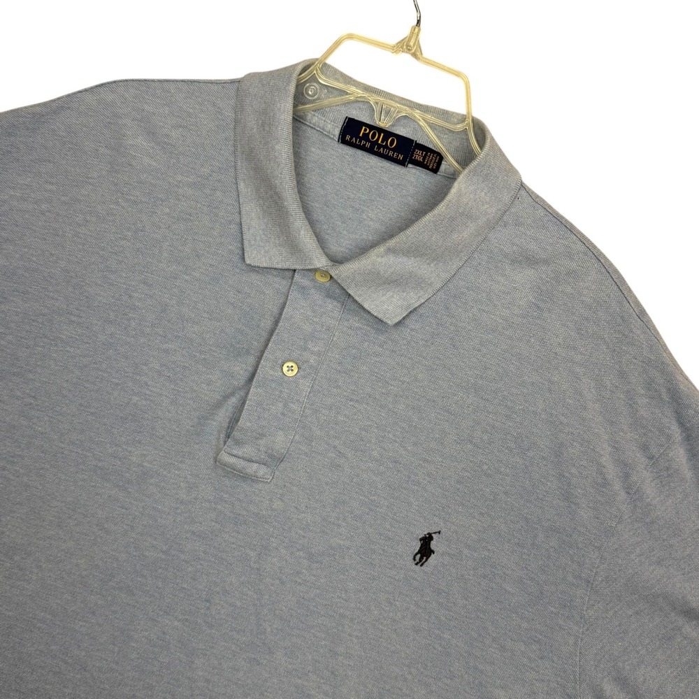 Polo Ralph Lauren Polo Shirt Mens 2XLT Blue Short Sleeve Pique Pony Logo